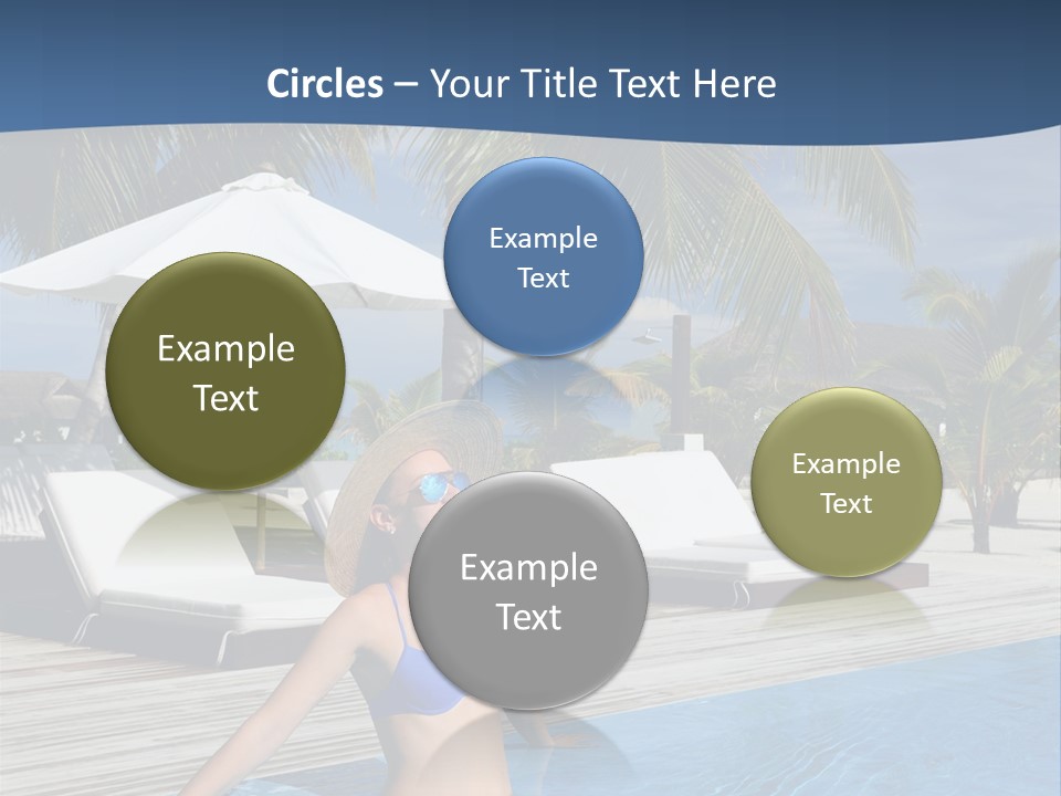 Woman At Poolside PowerPoint Template