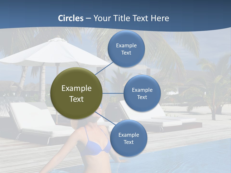 Woman At Poolside PowerPoint Template