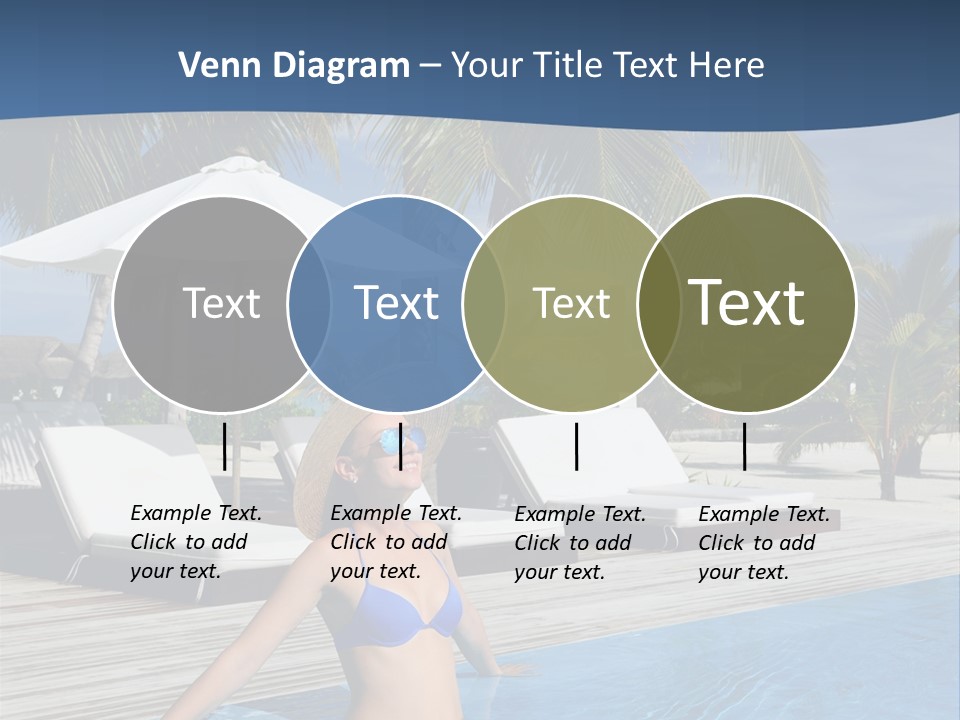 Woman At Poolside PowerPoint Template