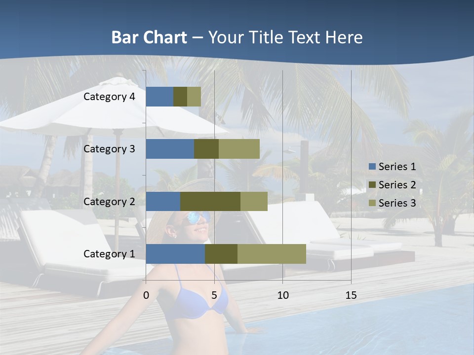 Woman At Poolside PowerPoint Template