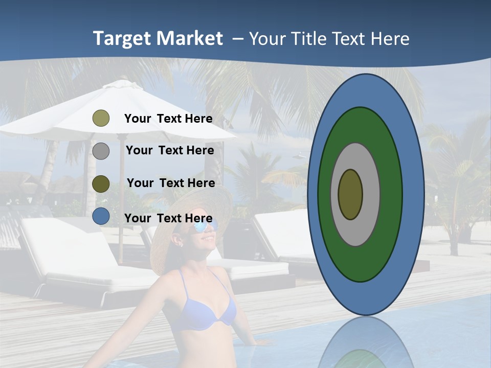 Woman At Poolside PowerPoint Template