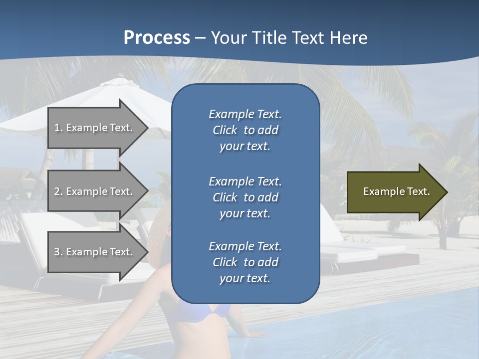 Woman At Poolside PowerPoint Template