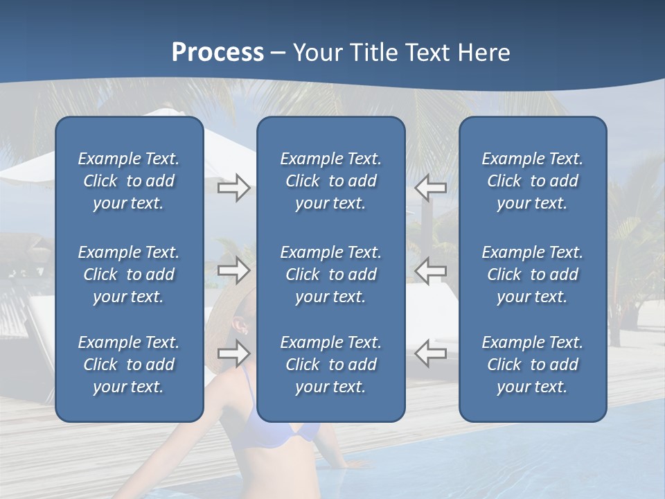 Woman At Poolside PowerPoint Template