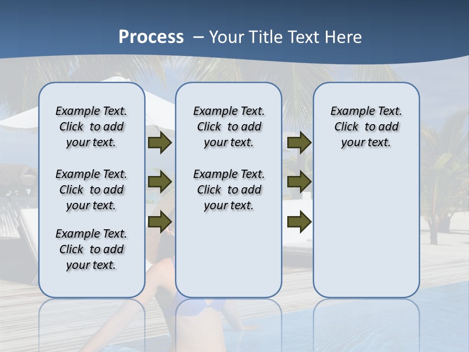 Woman At Poolside PowerPoint Template