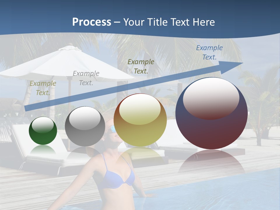 Woman At Poolside PowerPoint Template
