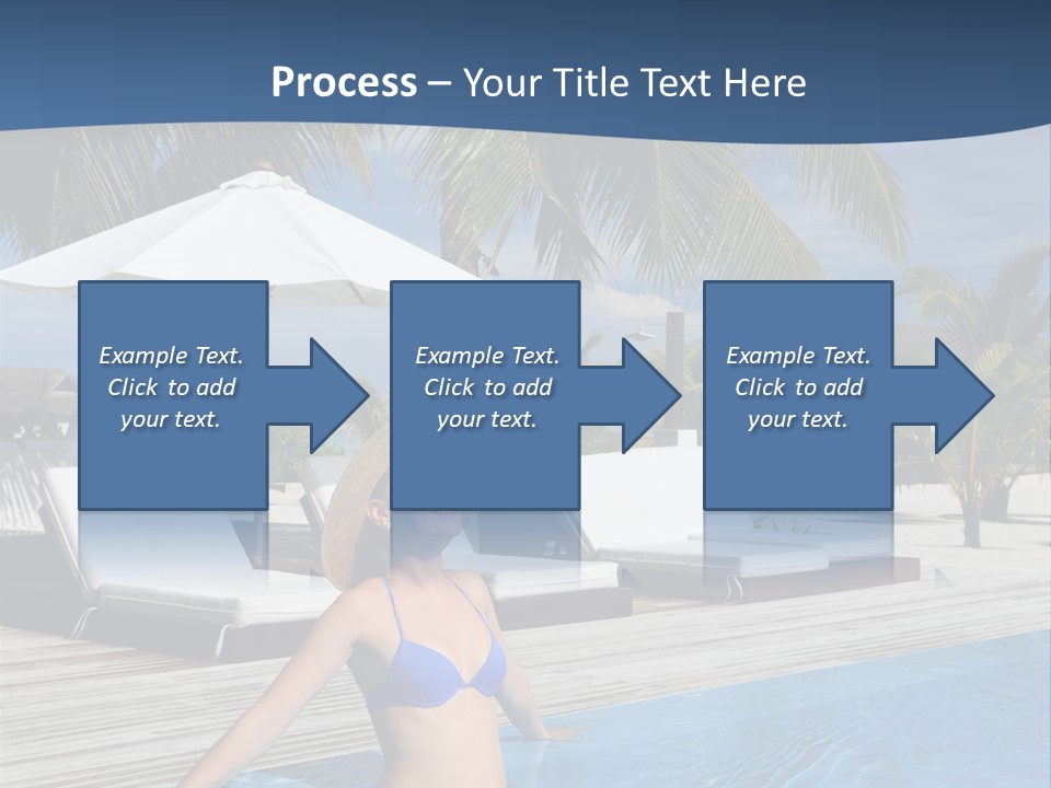 Woman At Poolside PowerPoint Template