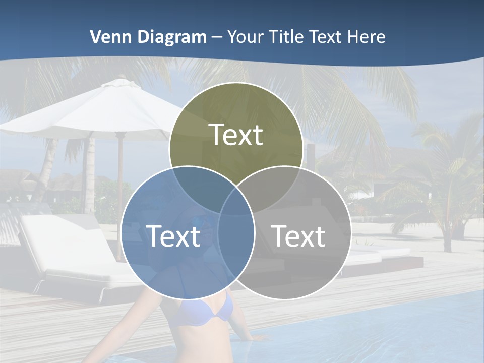 Woman At Poolside PowerPoint Template
