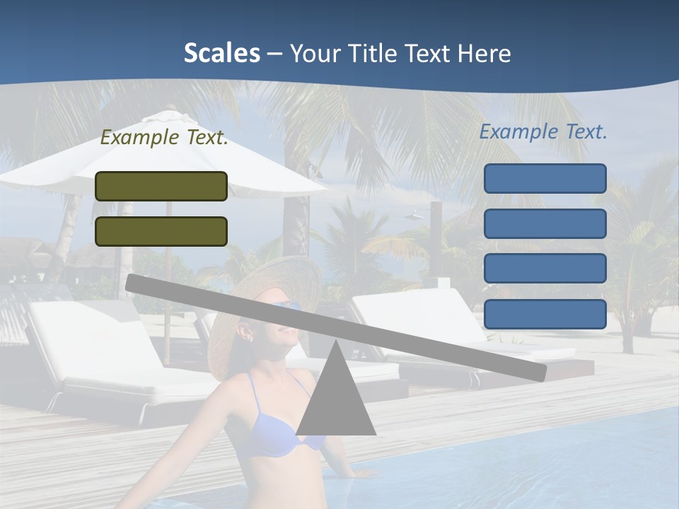 Woman At Poolside PowerPoint Template