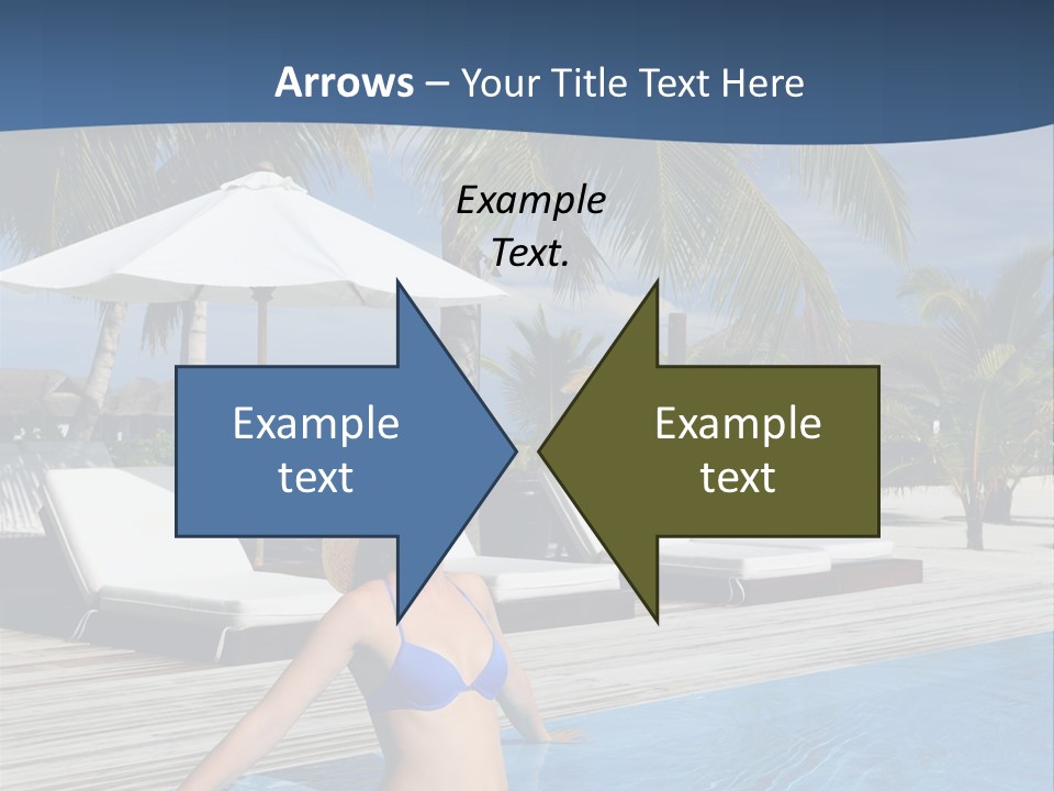 Woman At Poolside PowerPoint Template