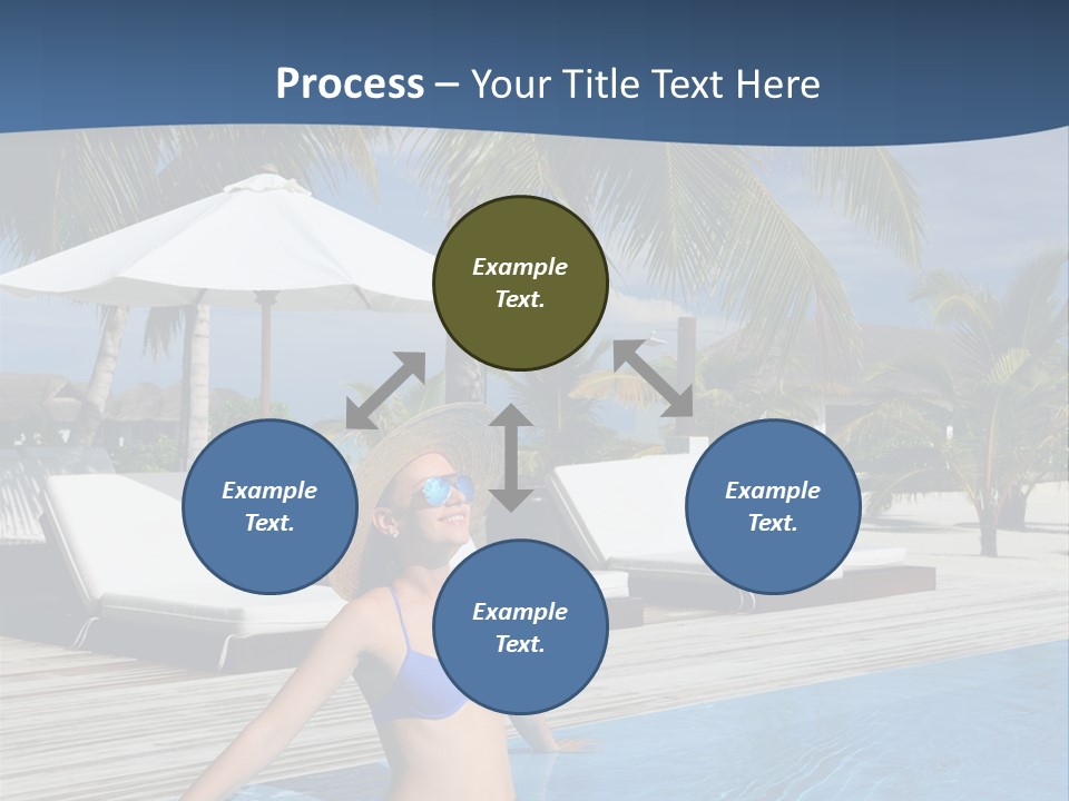 Woman At Poolside PowerPoint Template