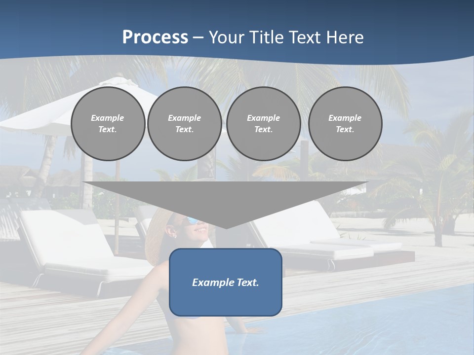 Woman At Poolside PowerPoint Template