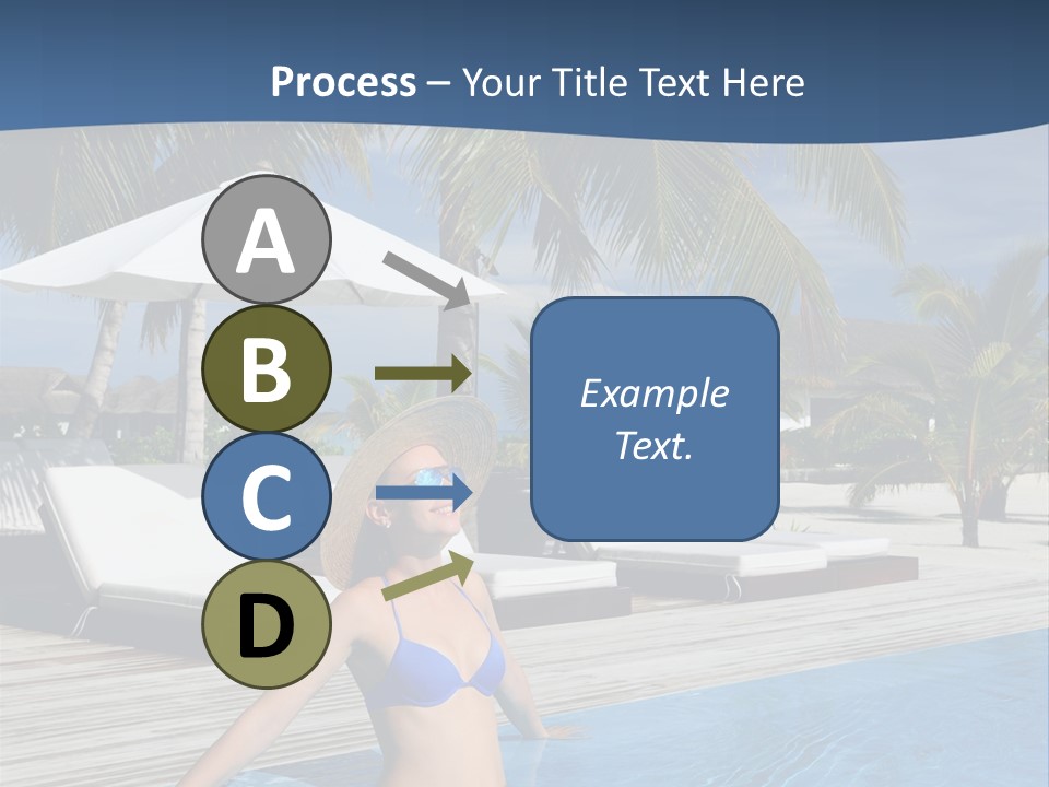 Woman At Poolside PowerPoint Template