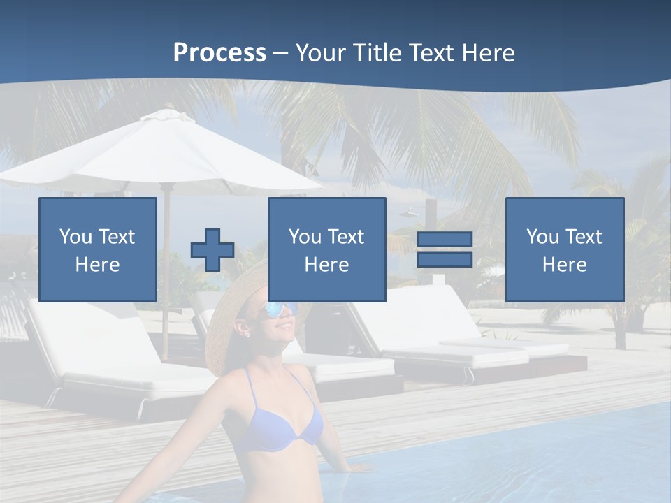 Woman At Poolside PowerPoint Template