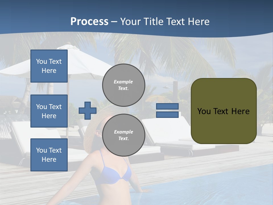 Woman At Poolside PowerPoint Template