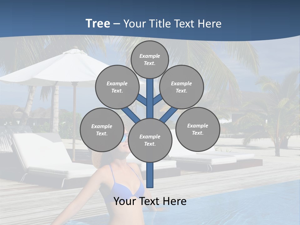 Woman At Poolside PowerPoint Template
