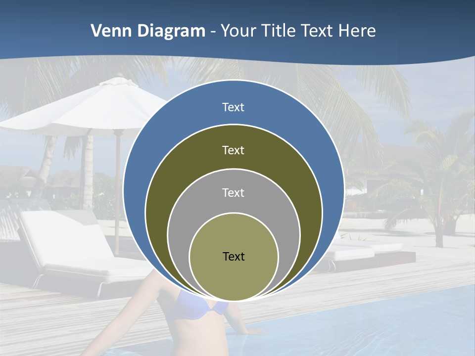 Woman At Poolside PowerPoint Template