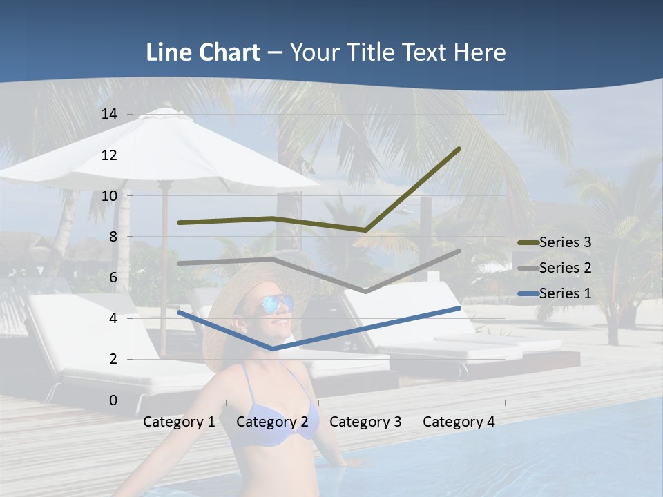 Woman At Poolside PowerPoint Template