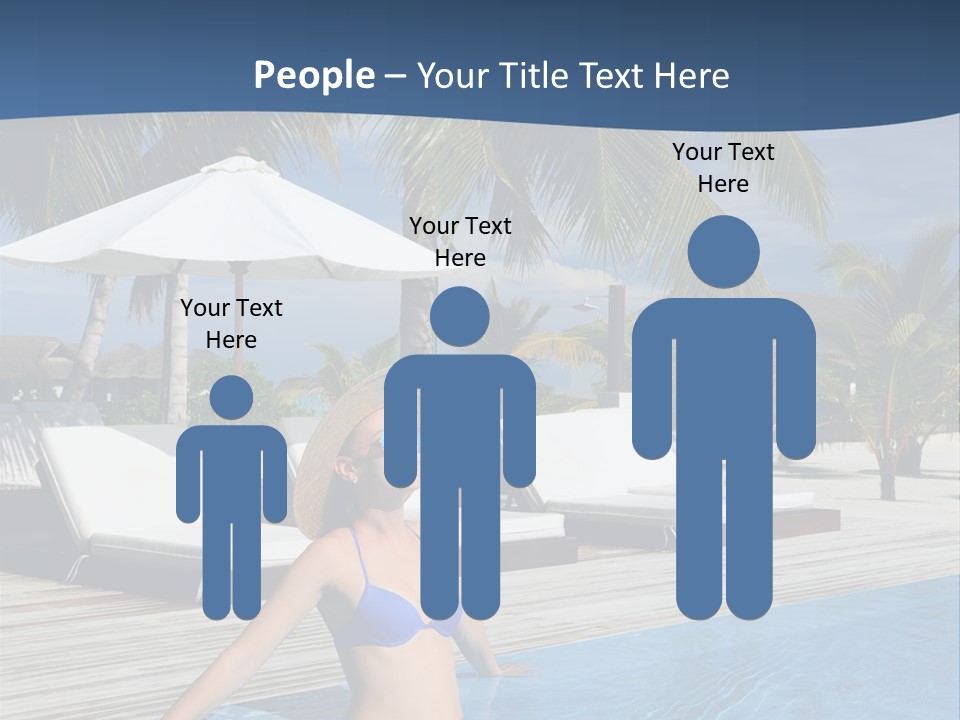 Woman At Poolside PowerPoint Template