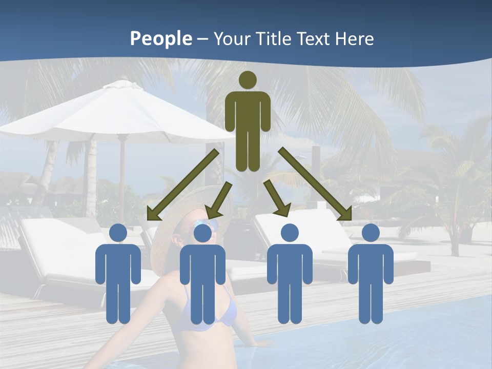 Woman At Poolside PowerPoint Template