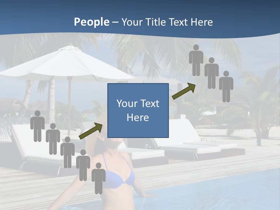Woman At Poolside PowerPoint Template