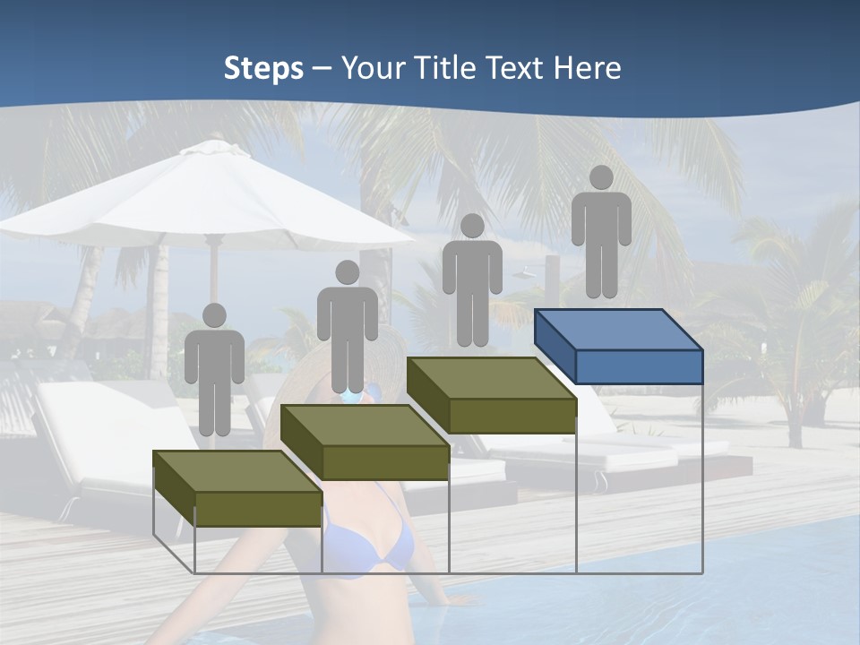 Woman At Poolside PowerPoint Template