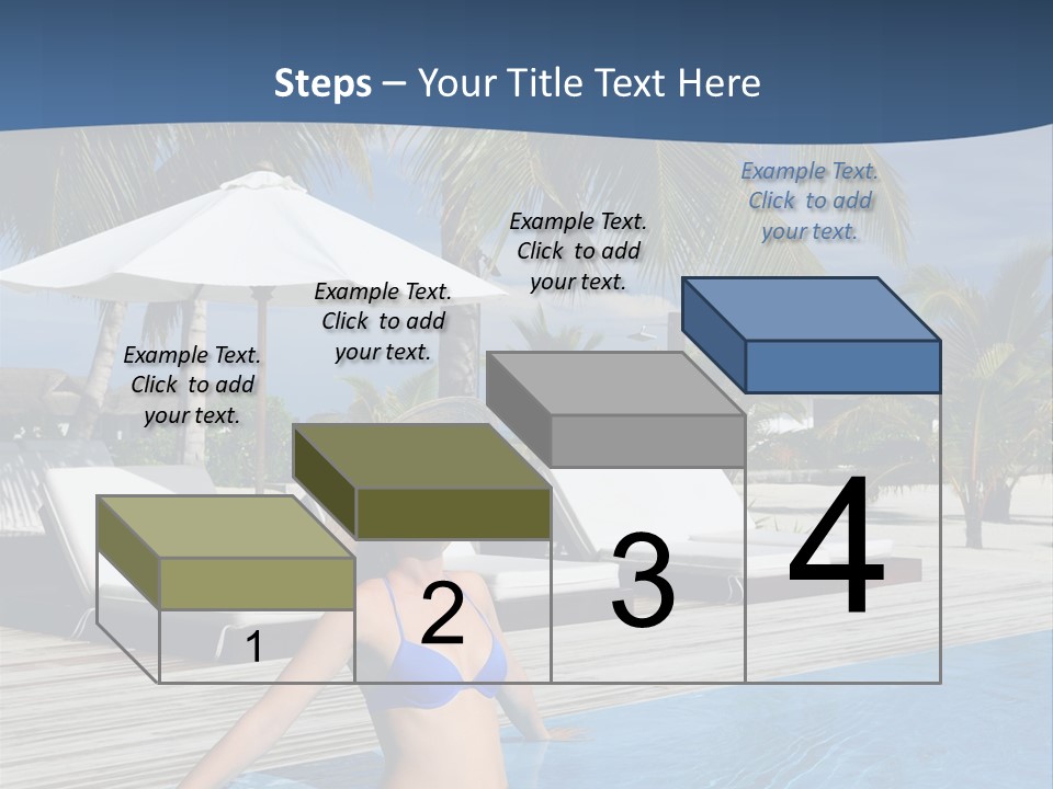 Woman At Poolside PowerPoint Template