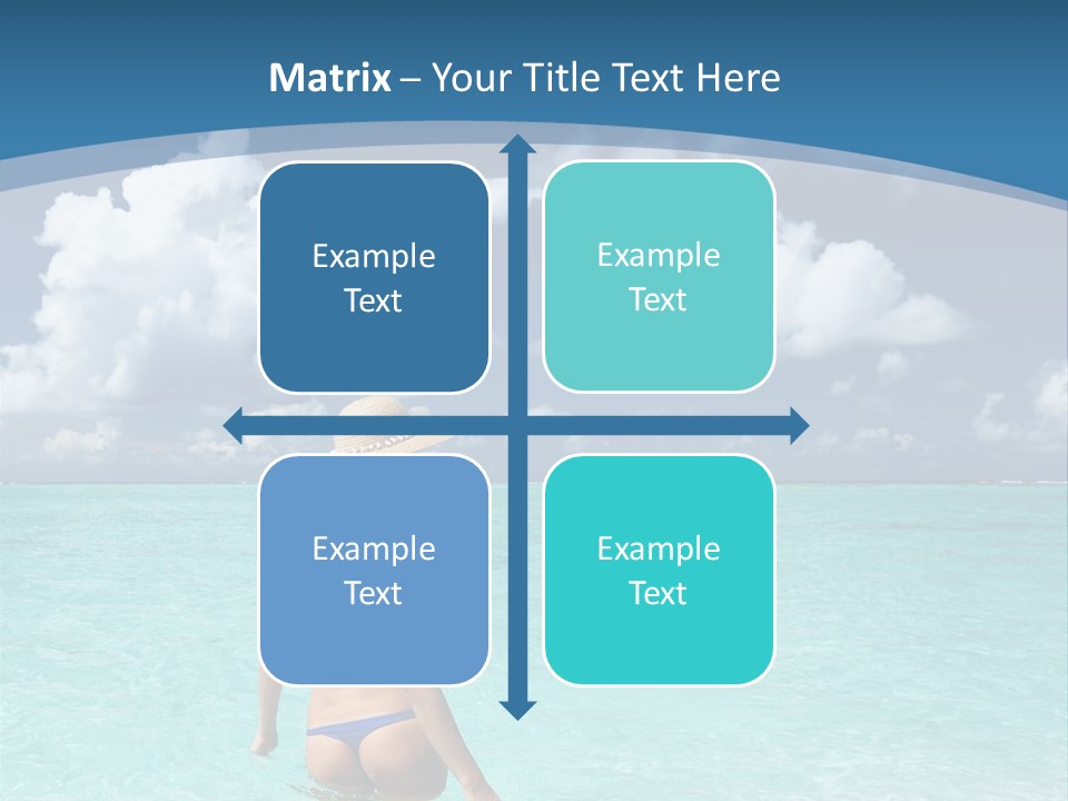 Woman At Beach PowerPoint Template