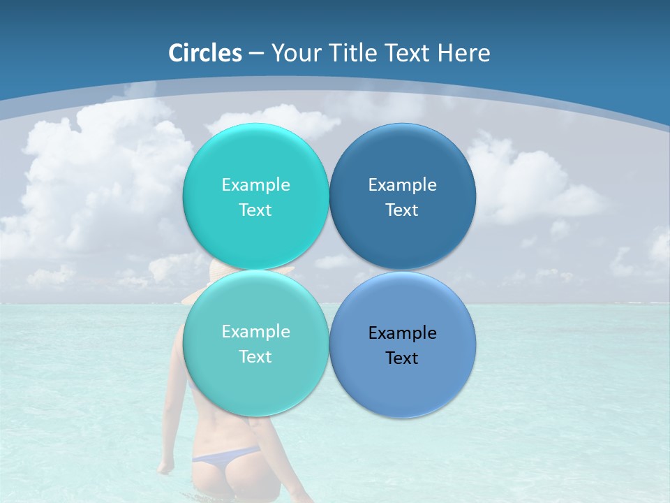 Woman At Beach PowerPoint Template