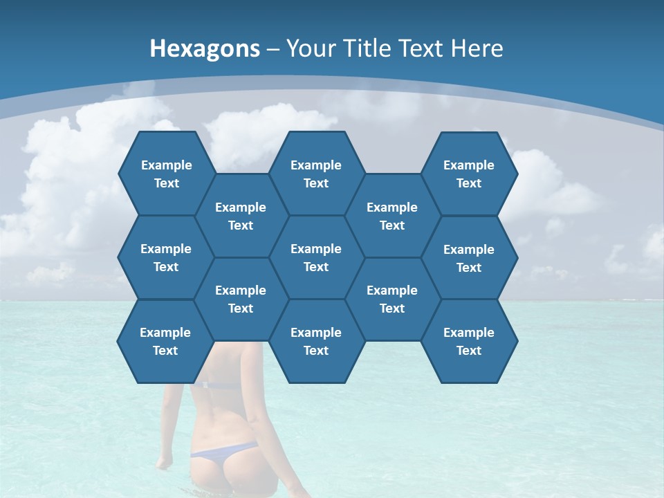 Woman At Beach PowerPoint Template