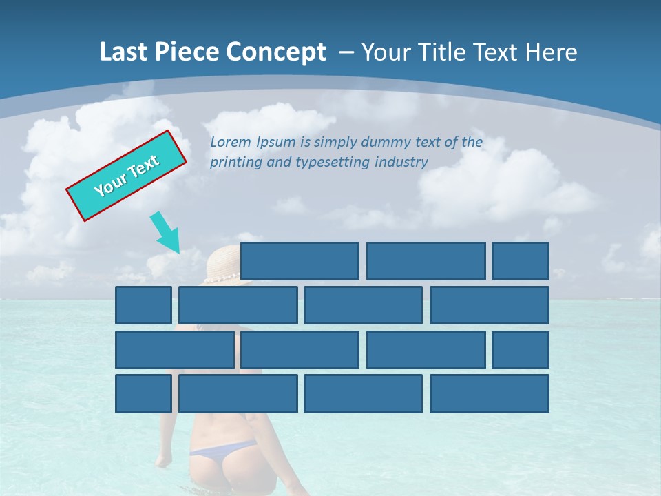 Woman At Beach PowerPoint Template