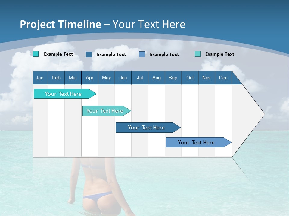 Woman At Beach PowerPoint Template