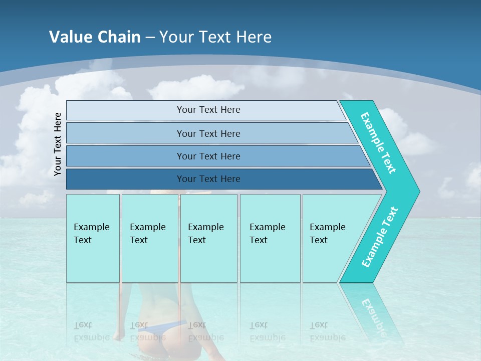 Woman At Beach PowerPoint Template