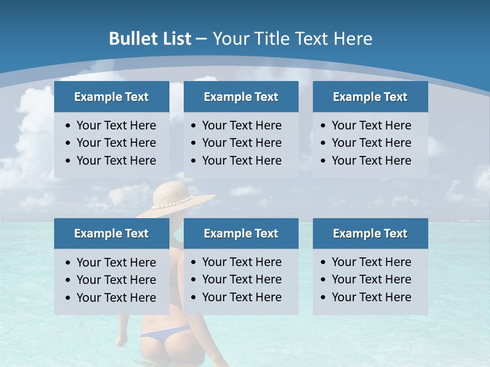 Woman At Beach PowerPoint Template