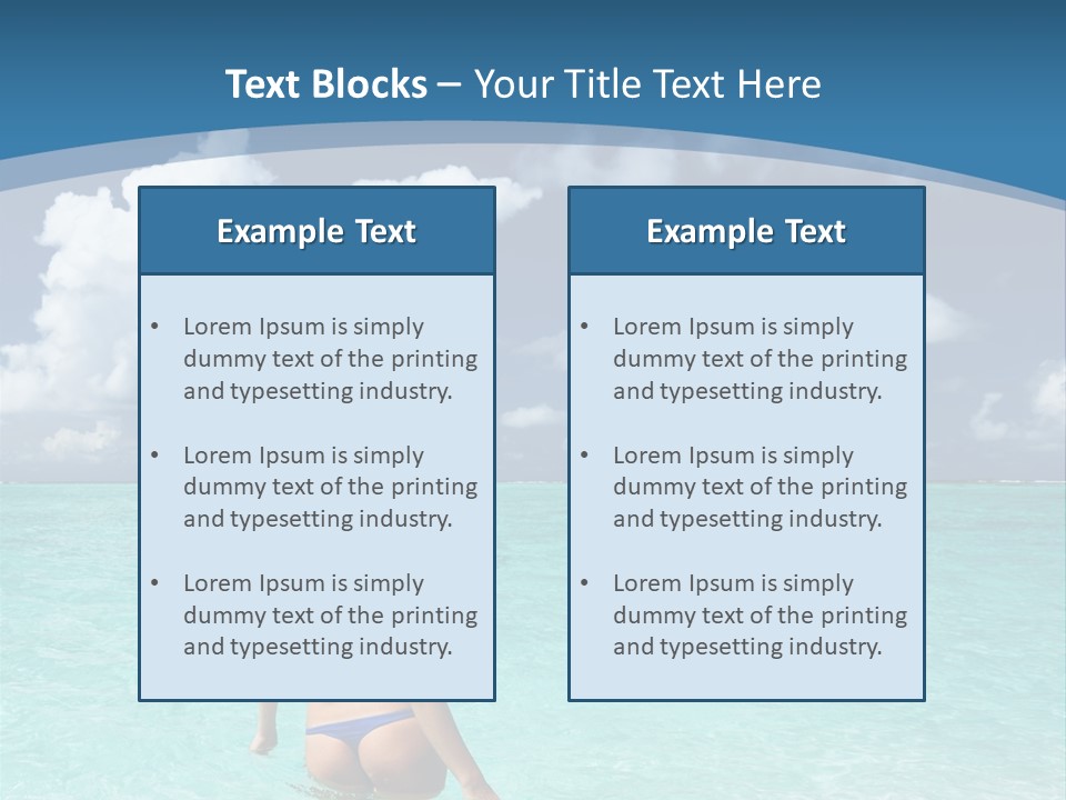 Woman At Beach PowerPoint Template