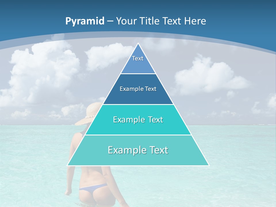 Woman At Beach PowerPoint Template