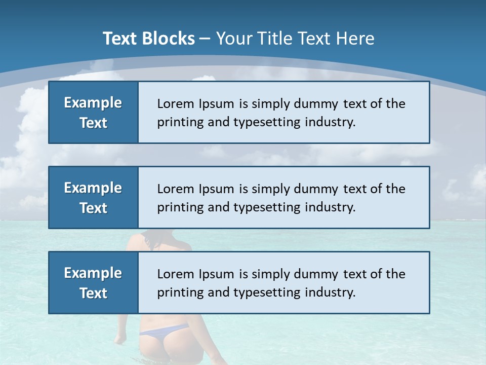 Woman At Beach PowerPoint Template