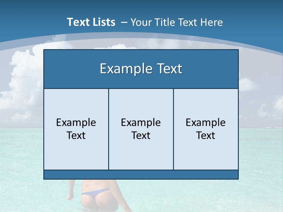 Woman At Beach PowerPoint Template