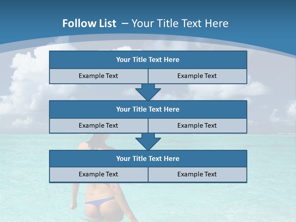 Woman At Beach PowerPoint Template