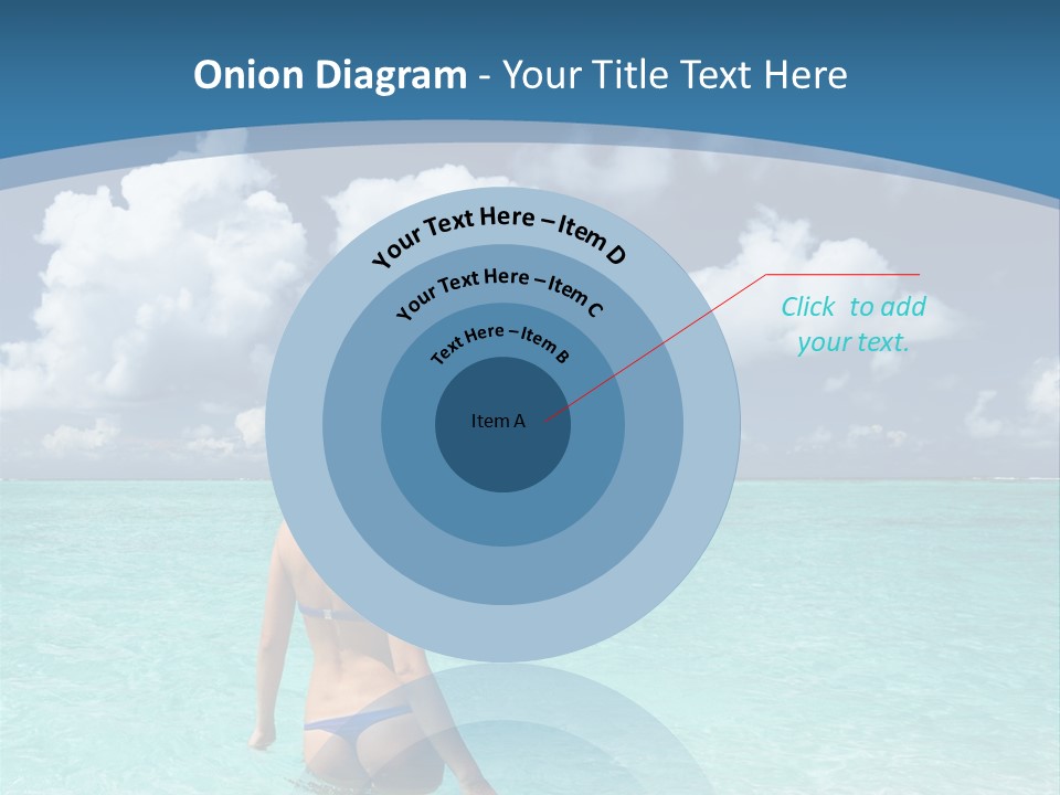 Woman At Beach PowerPoint Template