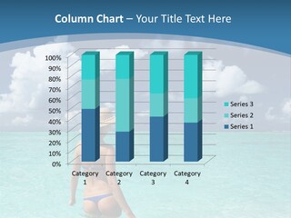 Woman At Beach PowerPoint Template