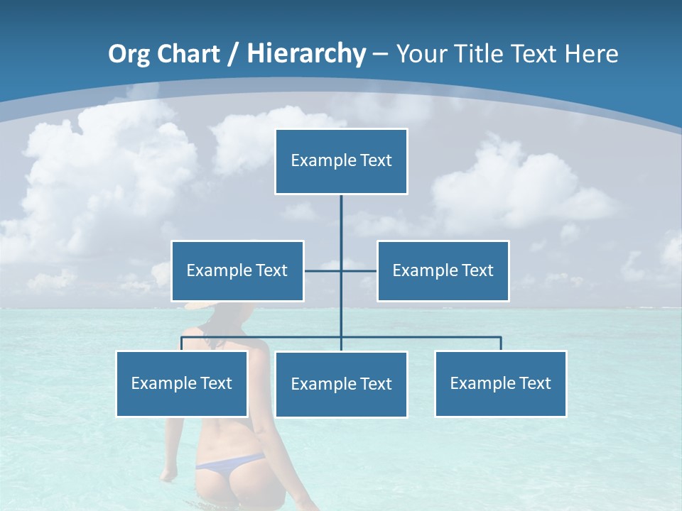 Woman At Beach PowerPoint Template