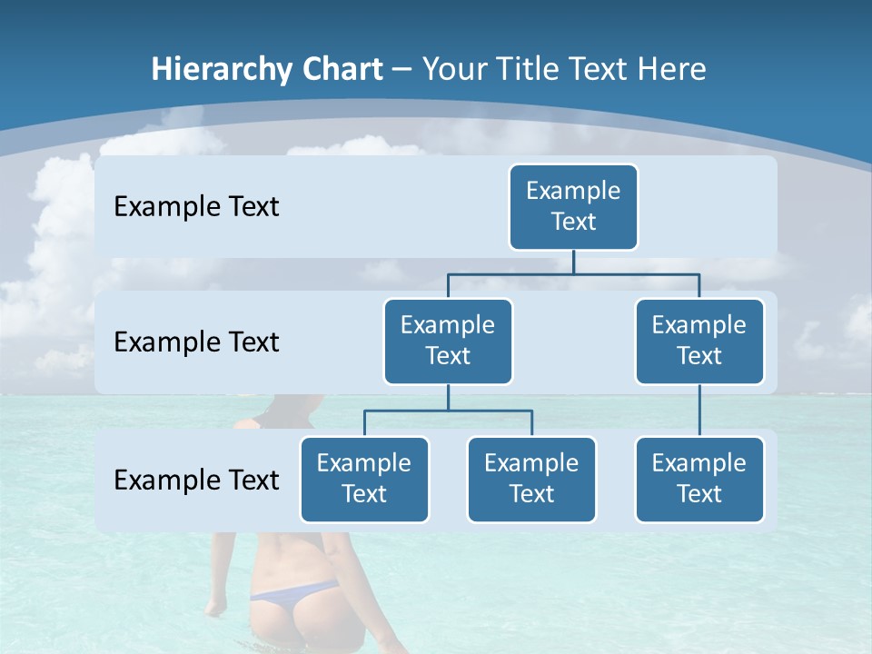 Woman At Beach PowerPoint Template