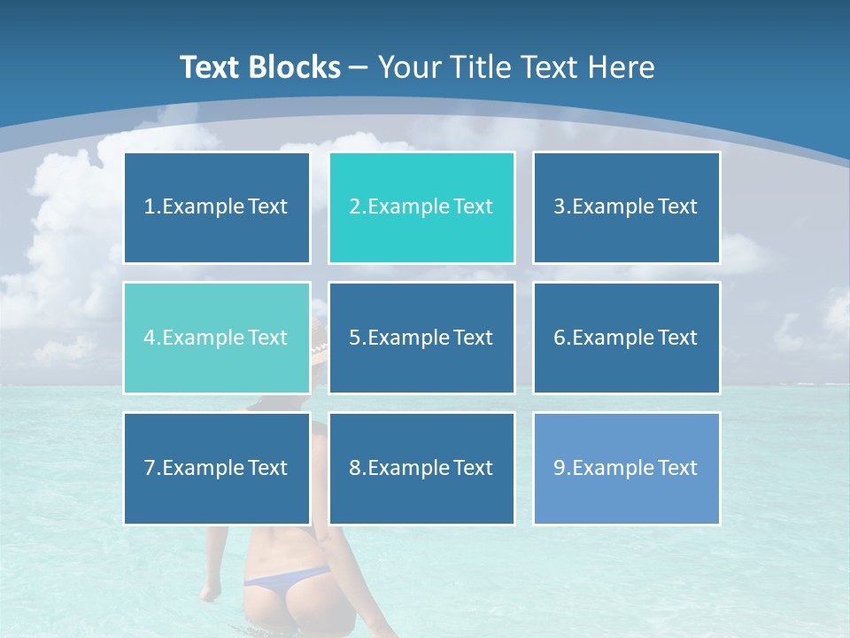 Woman At Beach PowerPoint Template