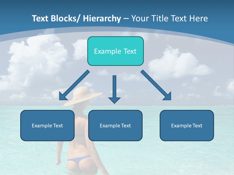 Woman At Beach PowerPoint Template