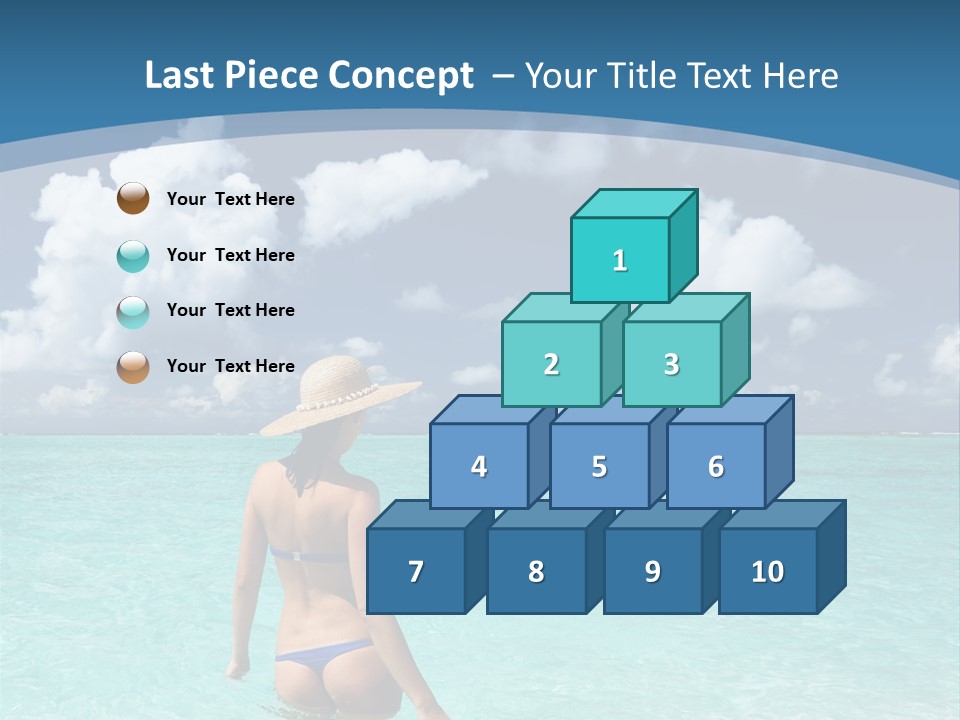 Woman At Beach PowerPoint Template