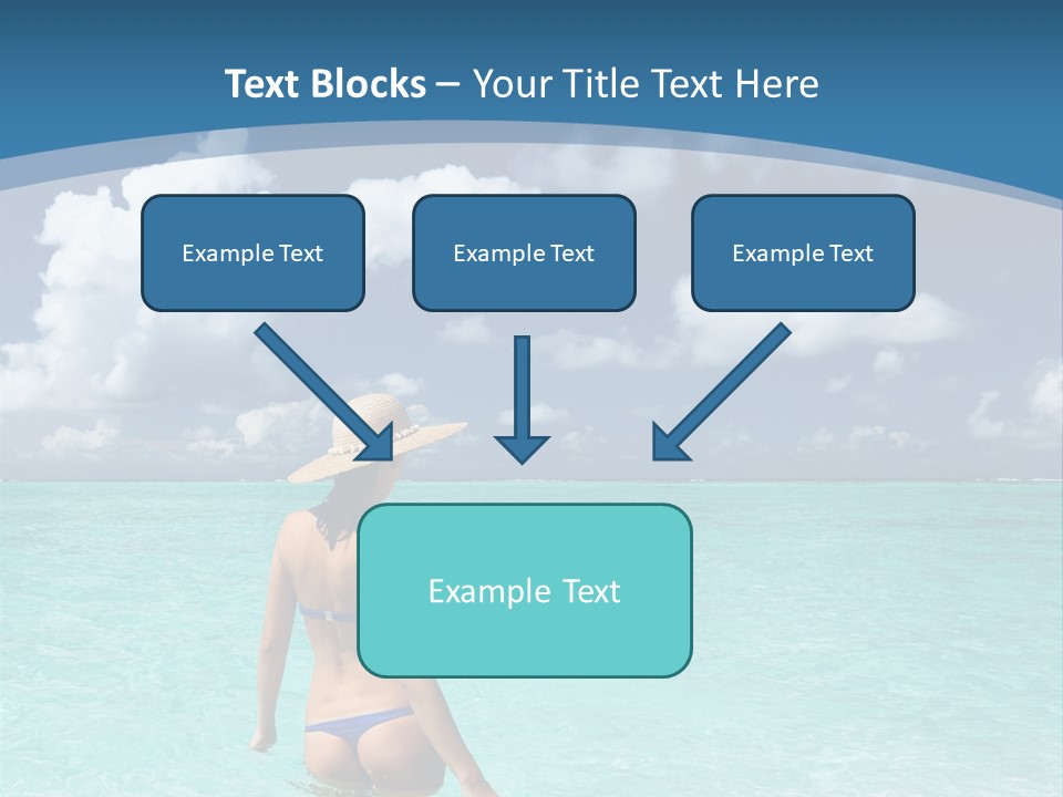 Woman At Beach PowerPoint Template