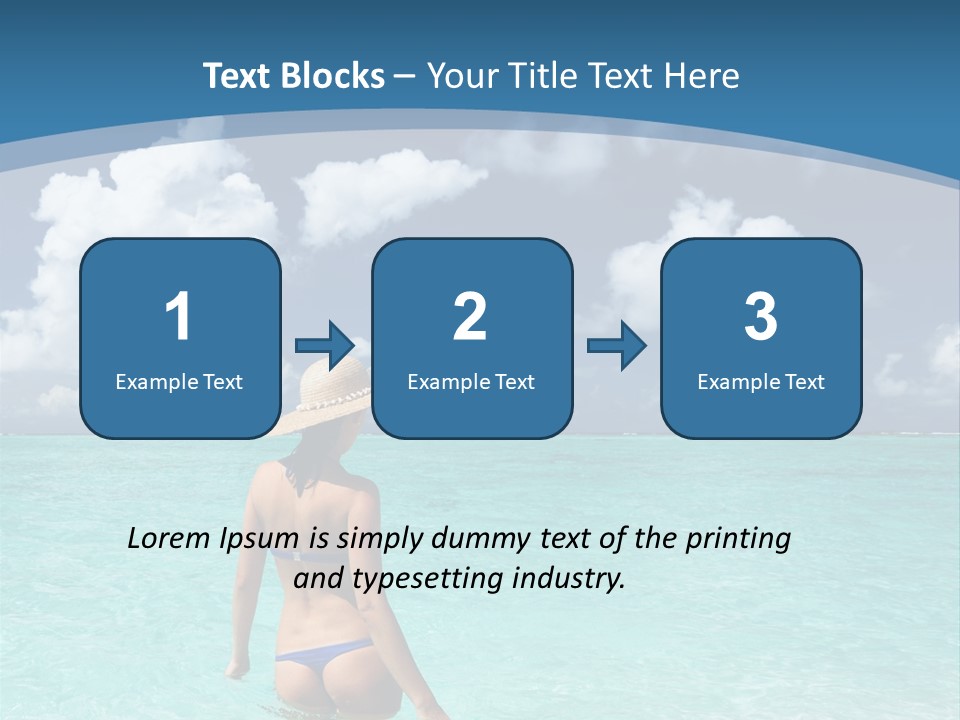 Woman At Beach PowerPoint Template