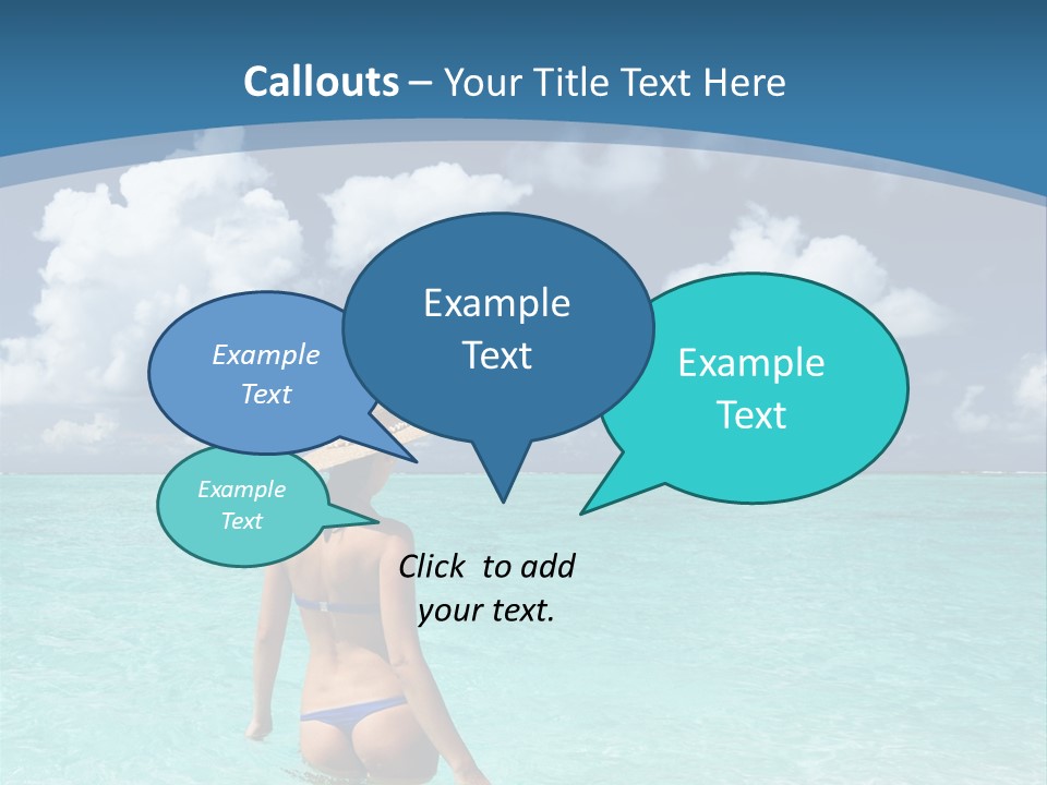 Woman At Beach PowerPoint Template