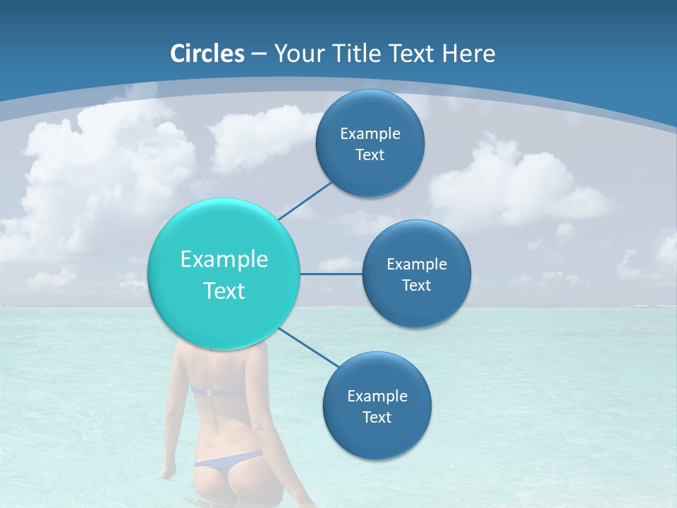 Woman At Beach PowerPoint Template