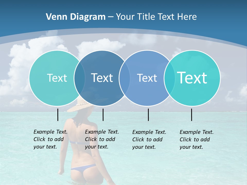 Woman At Beach PowerPoint Template